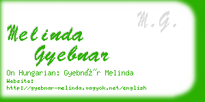 melinda gyebnar business card